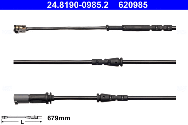 24.8190-0985.2 ATE Сигнализатор, износ тормозных колодок (фото 1)