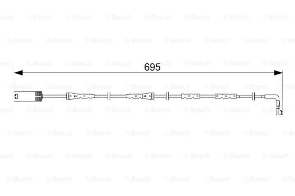 1 987 473 050 BOSCH Сигнализатор, износ тормозных колодок (фото 1)