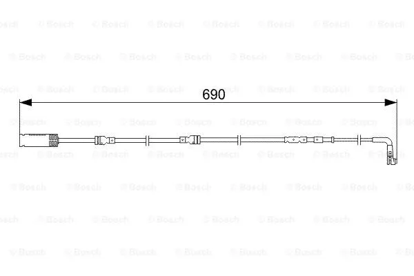 1 987 473 052 BOSCH Сигнализатор, износ тормозных колодок (фото 1)