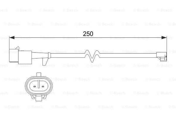 1 987 473 536 BOSCH Сигнализатор, износ тормозных колодок (фото 1)