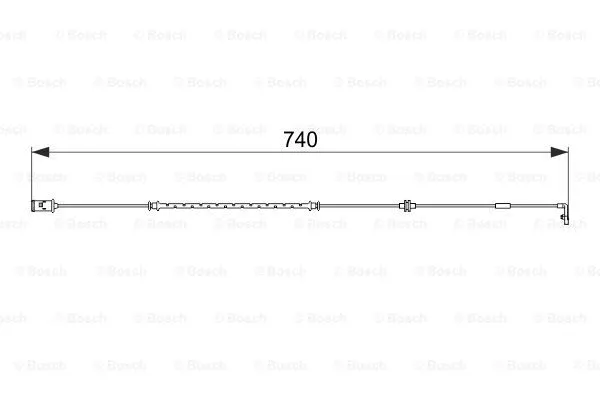 1 987 474 587 BOSCH Сигнализатор, износ тормозных колодок (фото 1)
