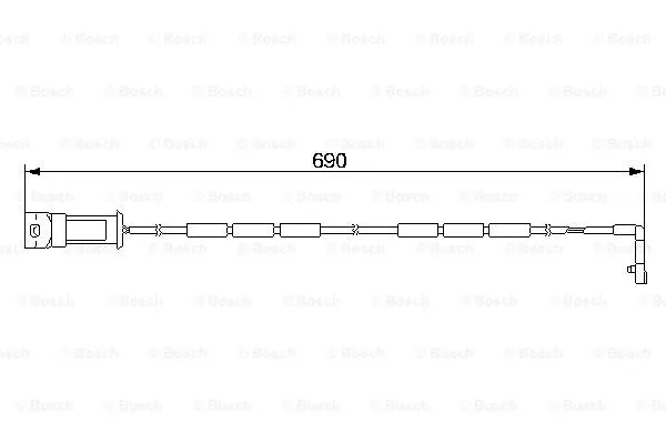 1 987 474 971 BOSCH Сигнализатор, износ тормозных колодок (фото 1)