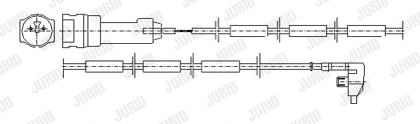 581335 JURID Сигнализатор, износ тормозных колодок (фото 1)
