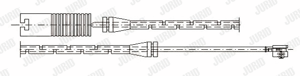 581345 JURID Сигнализатор, износ тормозных колодок (фото 1)