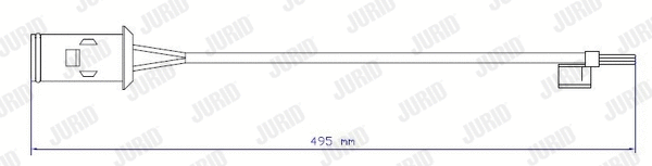 587002 JURID Сигнализатор, износ тормозных колодок (фото 1)