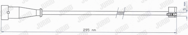 587024 JURID Сигнализатор, износ тормозных колодок (фото 1)
