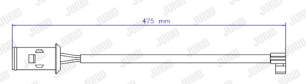 587025 JURID Сигнализатор, износ тормозных колодок (фото 1)