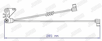 587028 JURID Сигнализатор, износ тормозных колодок (фото 1)
