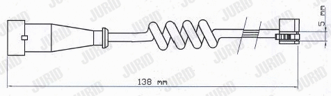 587042 JURID Сигнализатор, износ тормозных колодок (фото 1)