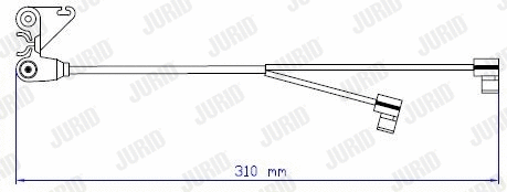 587060 JURID Сигнализатор, износ тормозных колодок (фото 1)