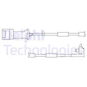 LZ0104 DELPHI Сигнализатор, износ тормозных колодок (фото 1)