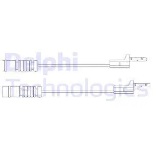 LZ0115 DELPHI Сигнализатор, износ тормозных колодок (фото 1)