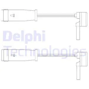 LZ0153 DELPHI Сигнализатор, износ тормозных колодок (фото 1)