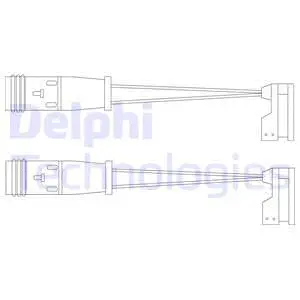 LZ0185 DELPHI Сигнализатор, износ тормозных колодок (фото 1)