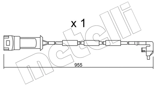 SU.091 METELLI Сигнализатор, износ тормозных колодок (фото 1)