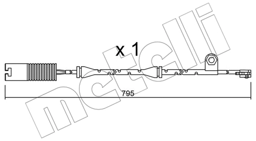 SU.152 METELLI Сигнализатор, износ тормозных колодок (фото 1)