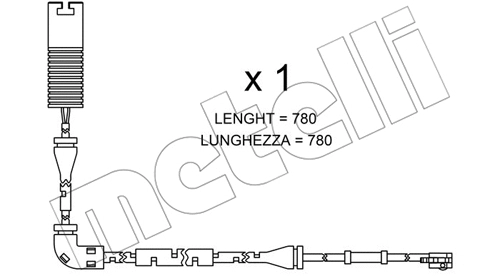 SU.153 METELLI Сигнализатор, износ тормозных колодок (фото 1)