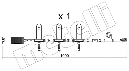 SU.189 METELLI Сигнализатор, износ тормозных колодок (фото 1)