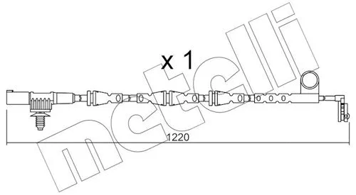 SU.256 METELLI Сигнализатор, износ тормозных колодок (фото 1)