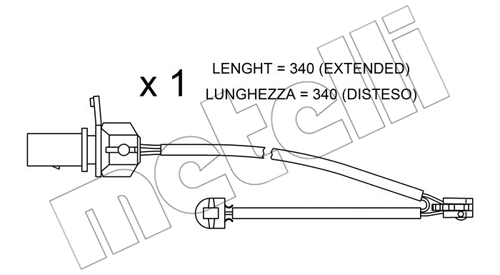 SU.295 METELLI Сигнализатор, износ тормозных колодок (фото 1)