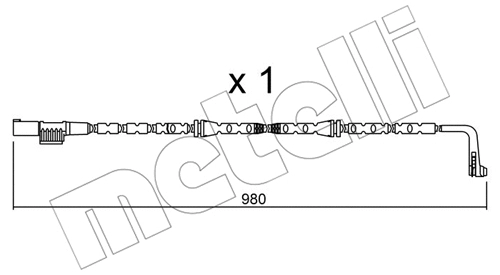 SU.306 METELLI Сигнализатор, износ тормозных колодок (фото 1)