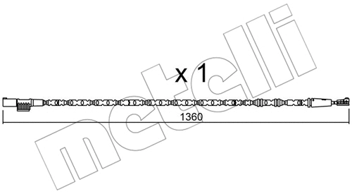 SU.308 METELLI Сигнализатор, износ тормозных колодок (фото 1)