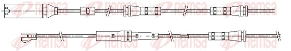 001163 REMSA Сигнализатор, износ тормозных колодок (фото 1)