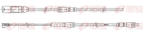 001202 REMSA Сигнализатор, износ тормозных колодок (фото 1)