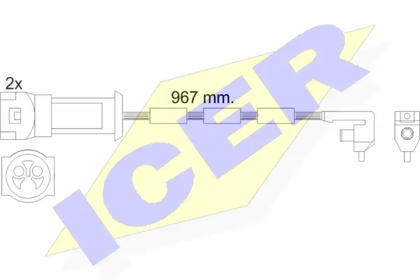 610069 E C ICER Сигнализатор, износ тормозных колодок (фото 1)