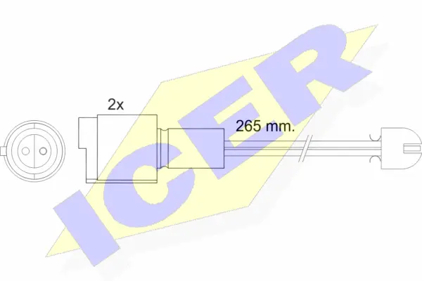 610089 E C ICER Сигнализатор, износ тормозных колодок (фото 1)