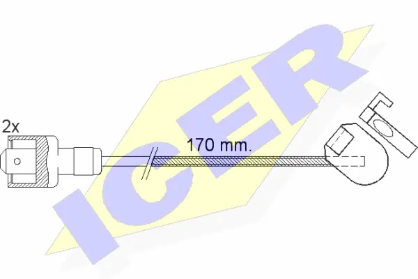 610129 E C ICER Сигнализатор, износ тормозных колодок (фото 1)