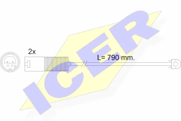610240 E C ICER Сигнализатор, износ тормозных колодок (фото 1)