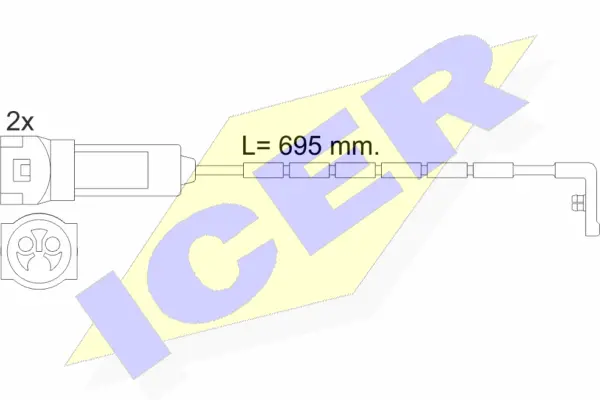610241 E C ICER Сигнализатор, износ тормозных колодок (фото 1)