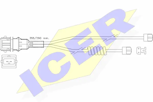 610254 E C ICER Сигнализатор, износ тормозных колодок (фото 1)