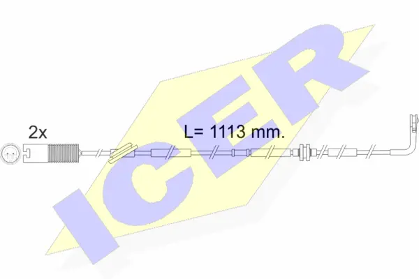 610299 E C ICER Сигнализатор, износ тормозных колодок (фото 1)