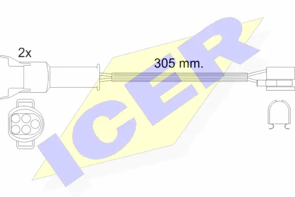 610449 E C ICER Сигнализатор, износ тормозных колодок (фото 1)