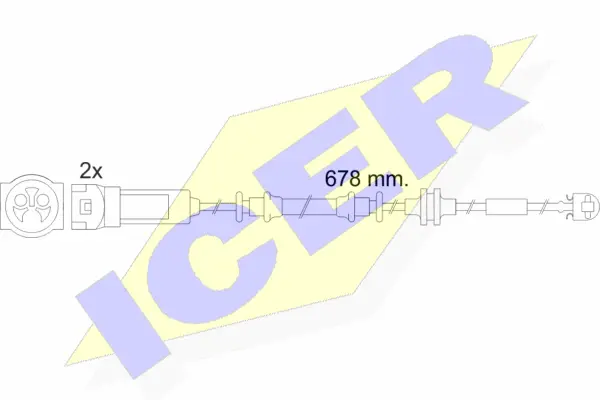 610452 E C ICER Сигнализатор, износ тормозных колодок (фото 1)