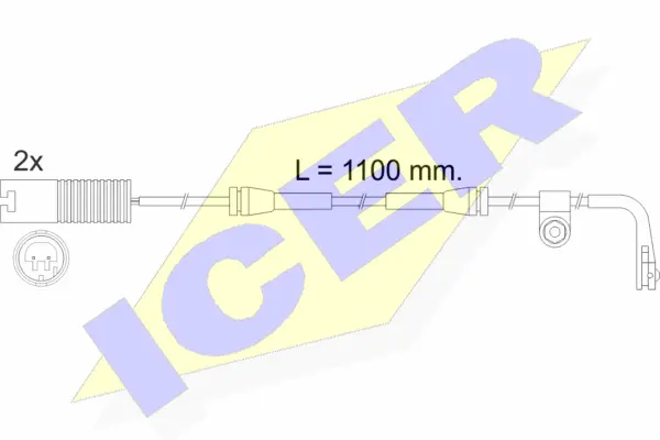 610457 E C ICER Сигнализатор, износ тормозных колодок (фото 1)