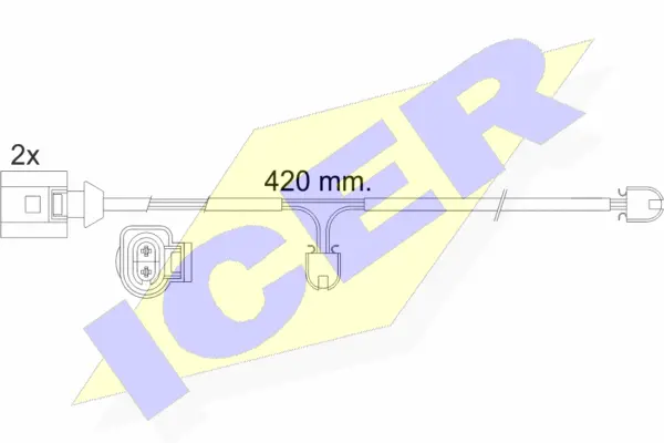 610476 E C ICER Сигнализатор, износ тормозных колодок (фото 1)