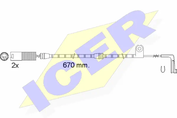 610478 E C ICER Сигнализатор, износ тормозных колодок (фото 1)