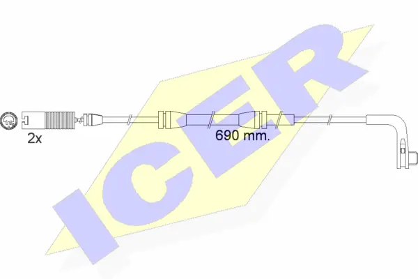 610479 E C ICER Сигнализатор, износ тормозных колодок (фото 1)