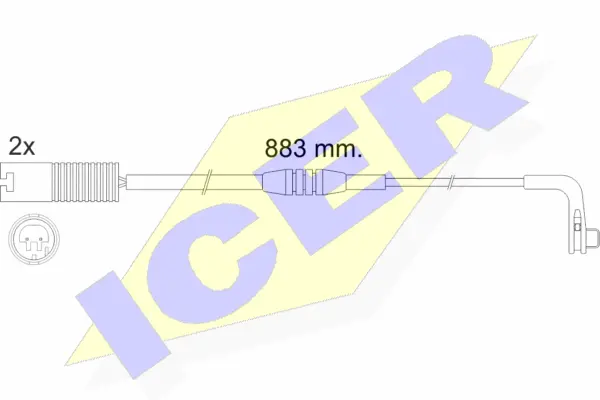 610480 E C ICER Сигнализатор, износ тормозных колодок (фото 1)