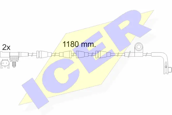 610482 E C ICER Сигнализатор, износ тормозных колодок (фото 1)