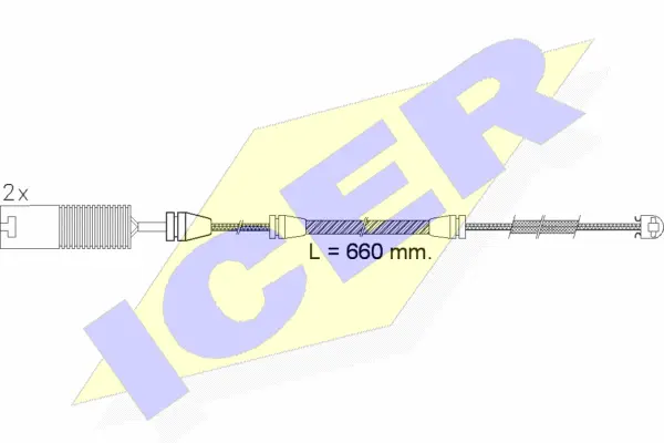 610497 E C ICER Сигнализатор, износ тормозных колодок (фото 1)