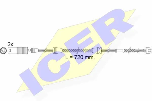 610498 E C ICER Сигнализатор, износ тормозных колодок (фото 1)