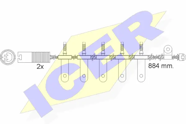 610500 E C ICER Сигнализатор, износ тормозных колодок (фото 1)