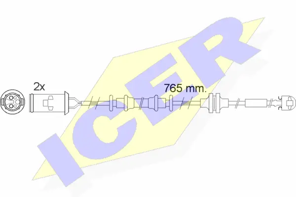 610535 E C ICER Сигнализатор, износ тормозных колодок (фото 1)