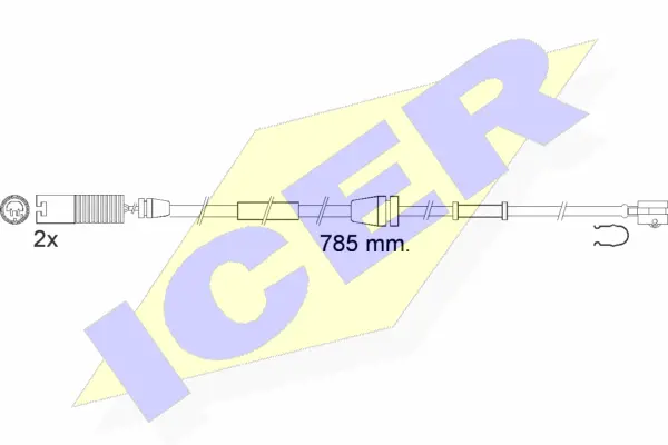 610536 E C ICER Сигнализатор, износ тормозных колодок (фото 1)