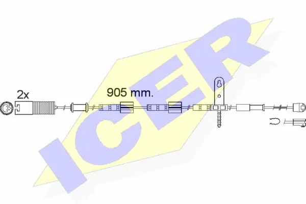 610543 E C ICER Сигнализатор, износ тормозных колодок (фото 1)