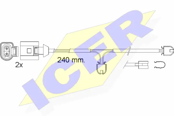 610546 E C ICER Сигнализатор, износ тормозных колодок (фото 1)